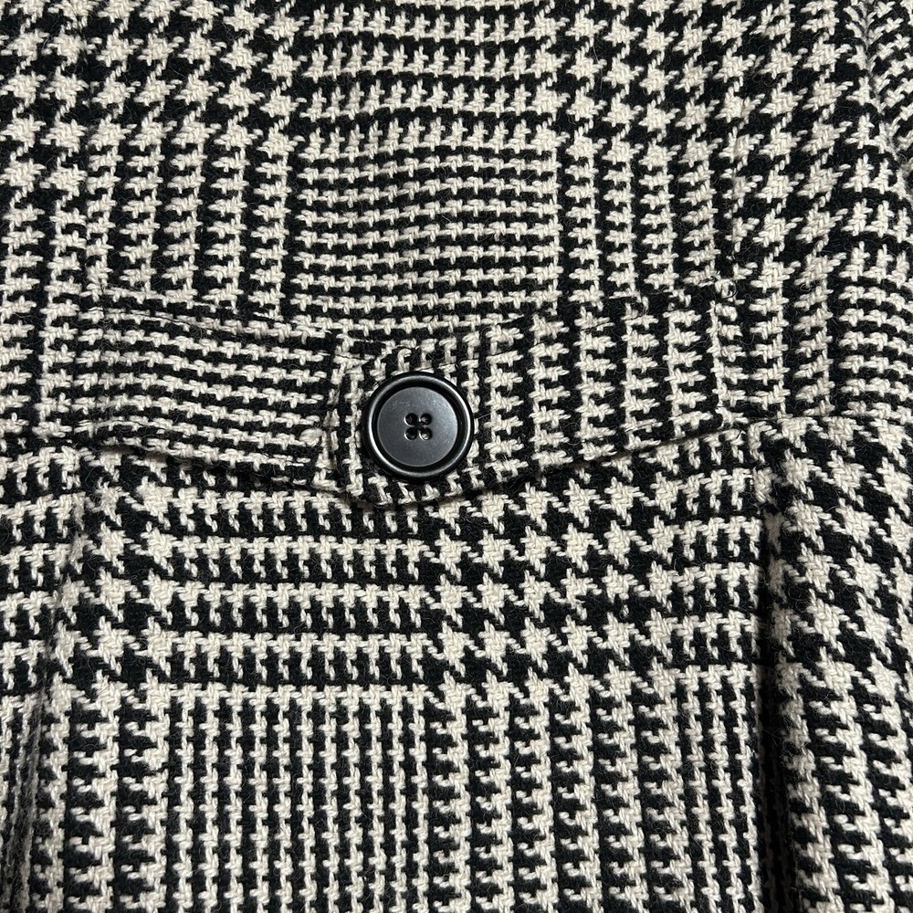 Nick &‎ Mo Black White Houndstooth Peacoat Jacket Women's Medium Double Breasted - Picture 9 of 16